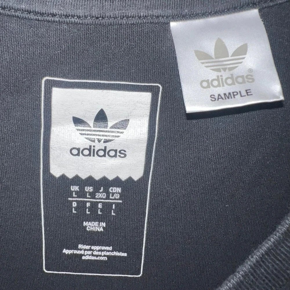 adidas x Trap Lord A$AP Ferg SAMPLE Shirt Mens Sz L Black‎ 2-Sided Skateboard